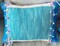 Handwoven Cushions, all Natural Cotton with delicate frills. Turquoise, pins and lavender. Approximately 12x18” product 2